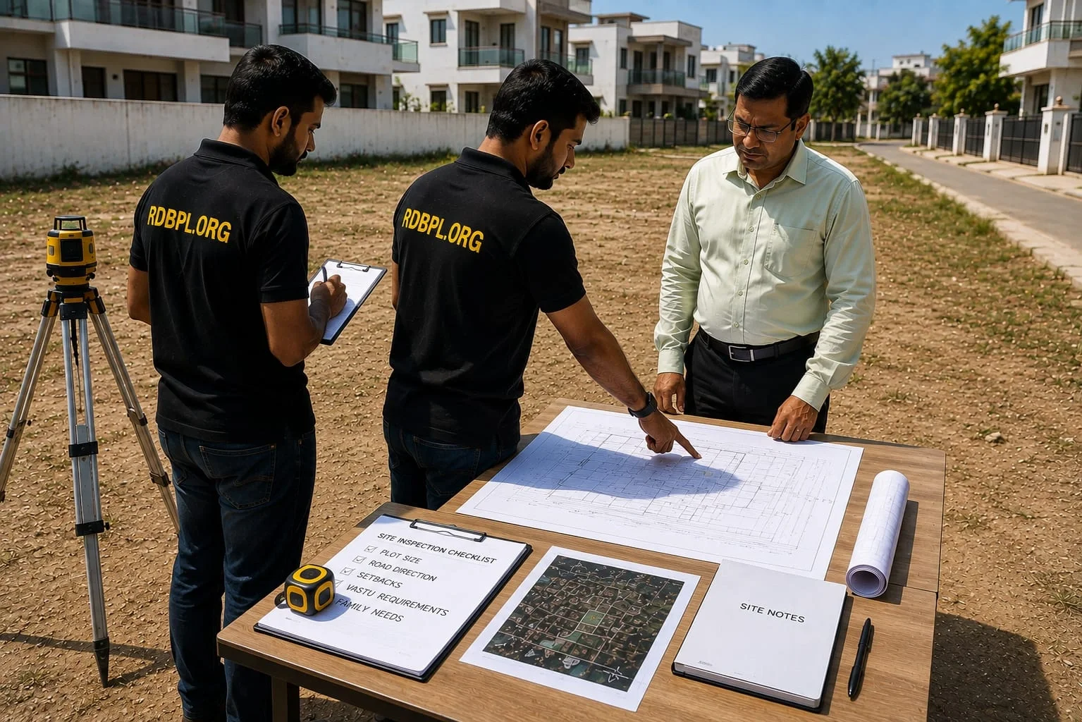 Site inspection for 2D floor plan designing in Lucknow