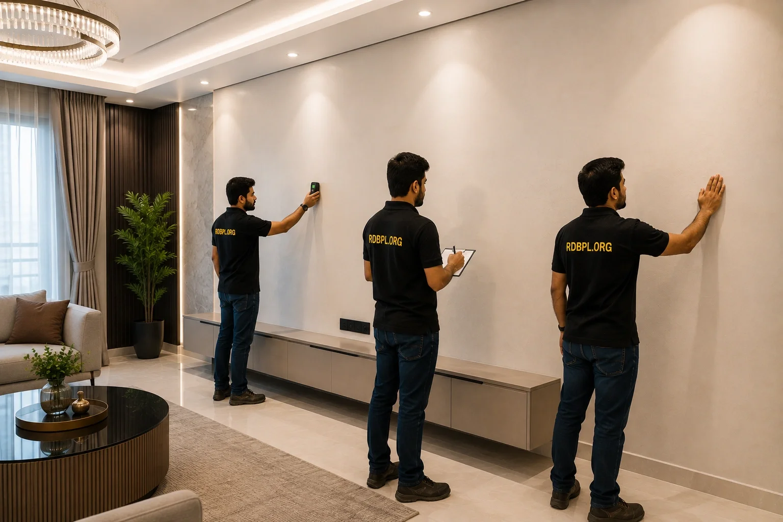 Wallpaper site inspection in Lucknow