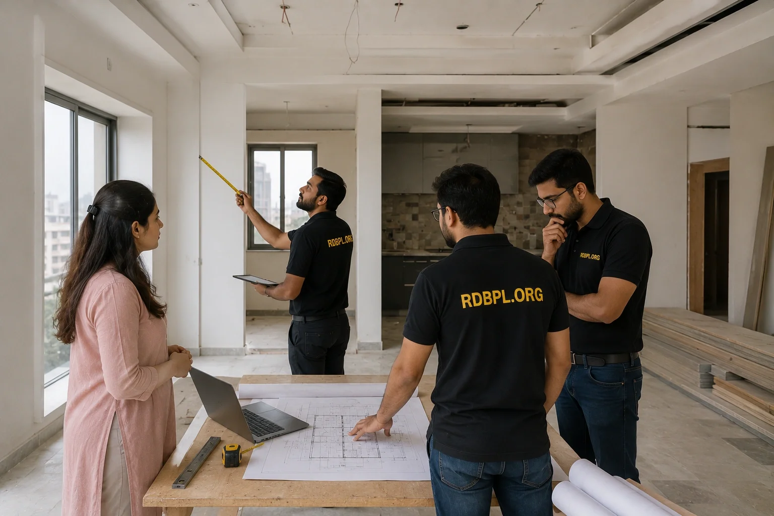 Interior site inspection in Lucknow