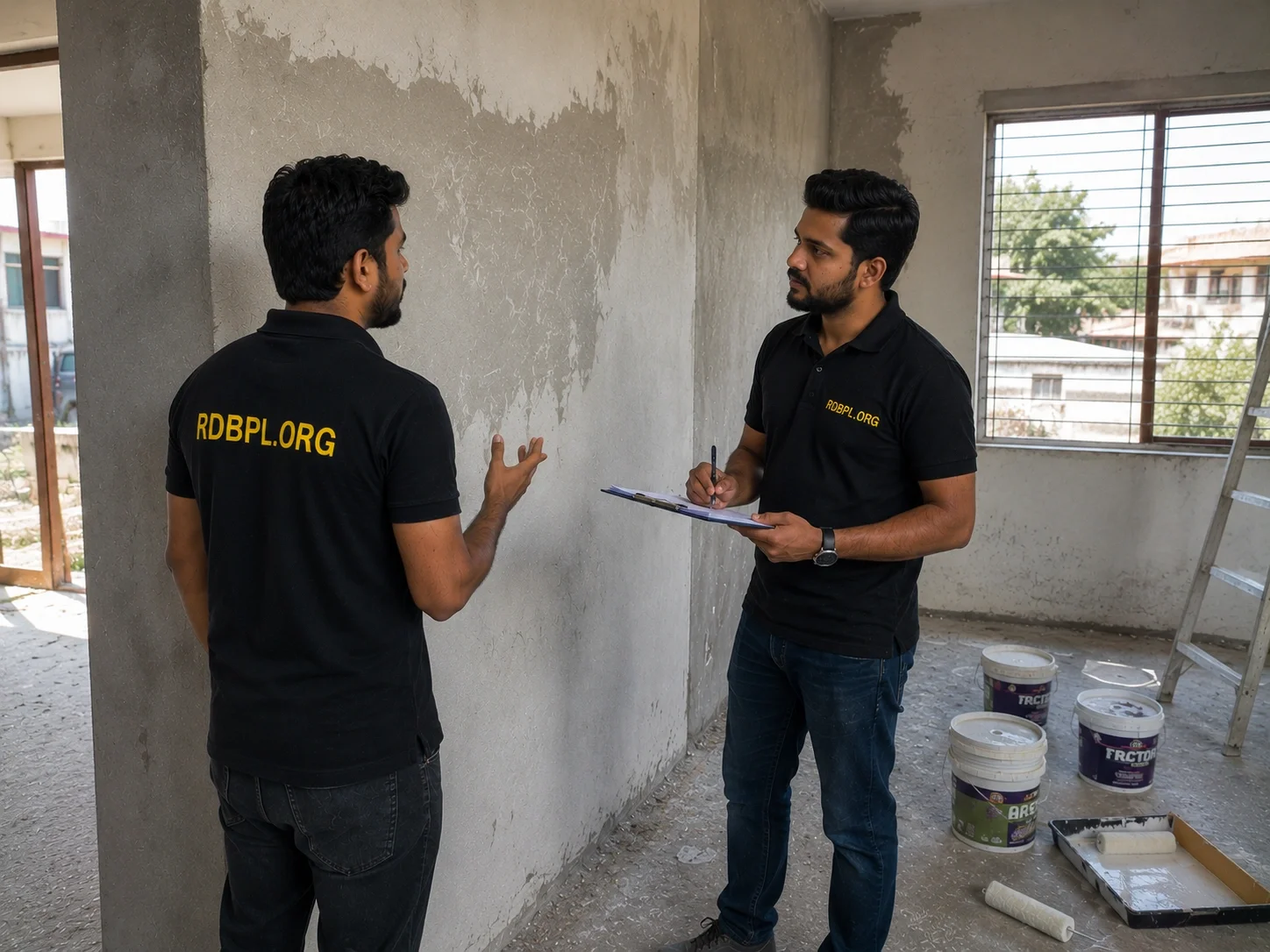 Painting site inspection in Lucknow