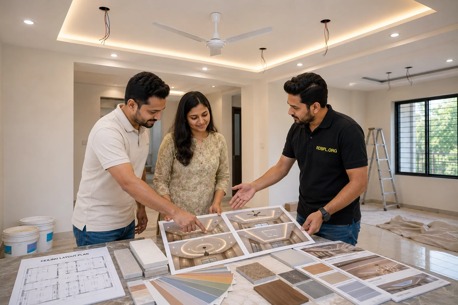 False ceiling design selection