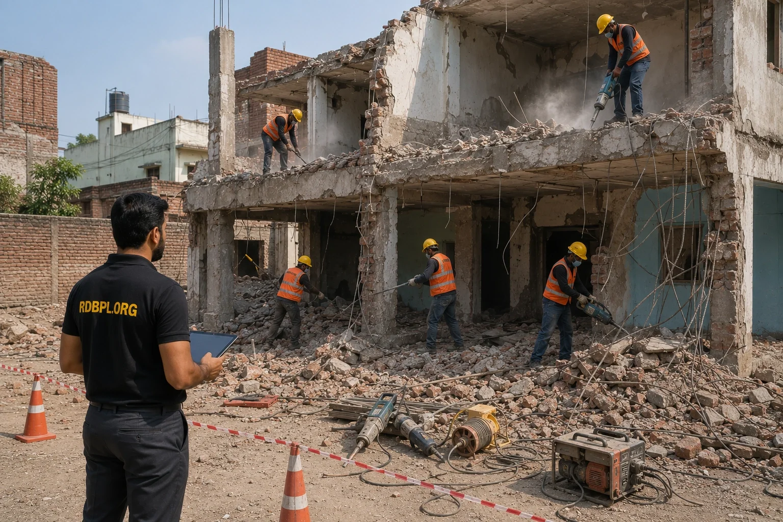 Controlled demolition planning in Lucknow