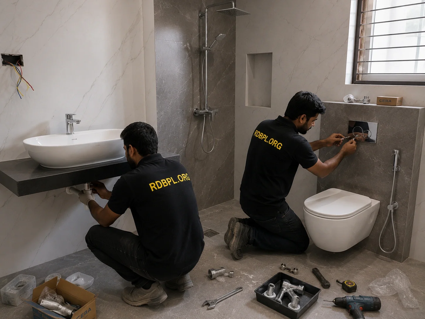 Bathroom sanitary fitting installation in Lucknow