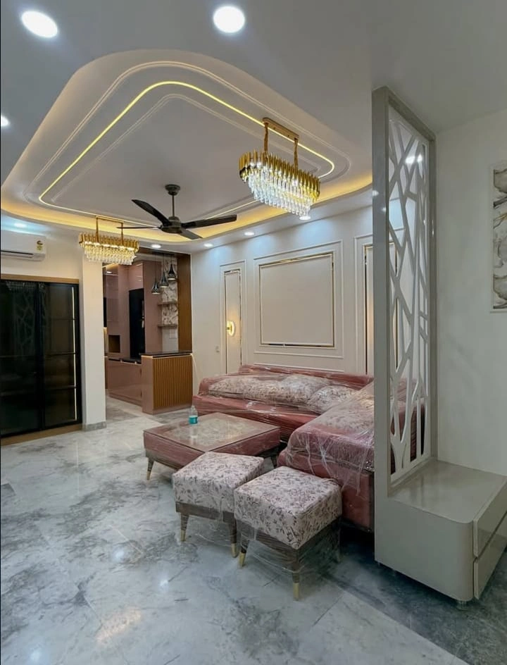 Living room false ceiling POP design in Gomti Nagar Lucknow