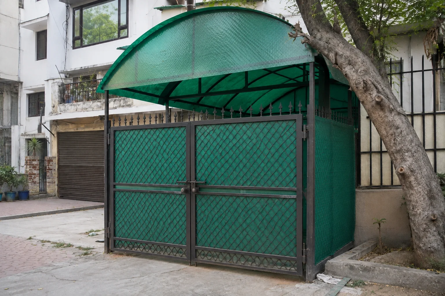 Basic boundary wall gate before professional design in Lucknow