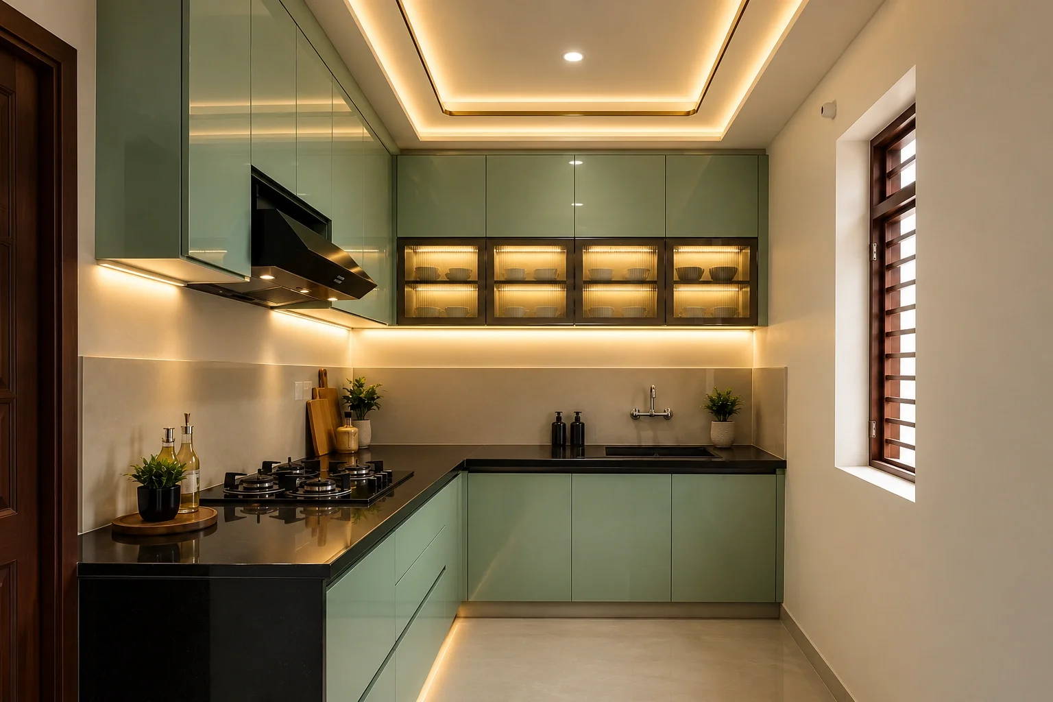 kitchen after modular renovation work in Lucknow