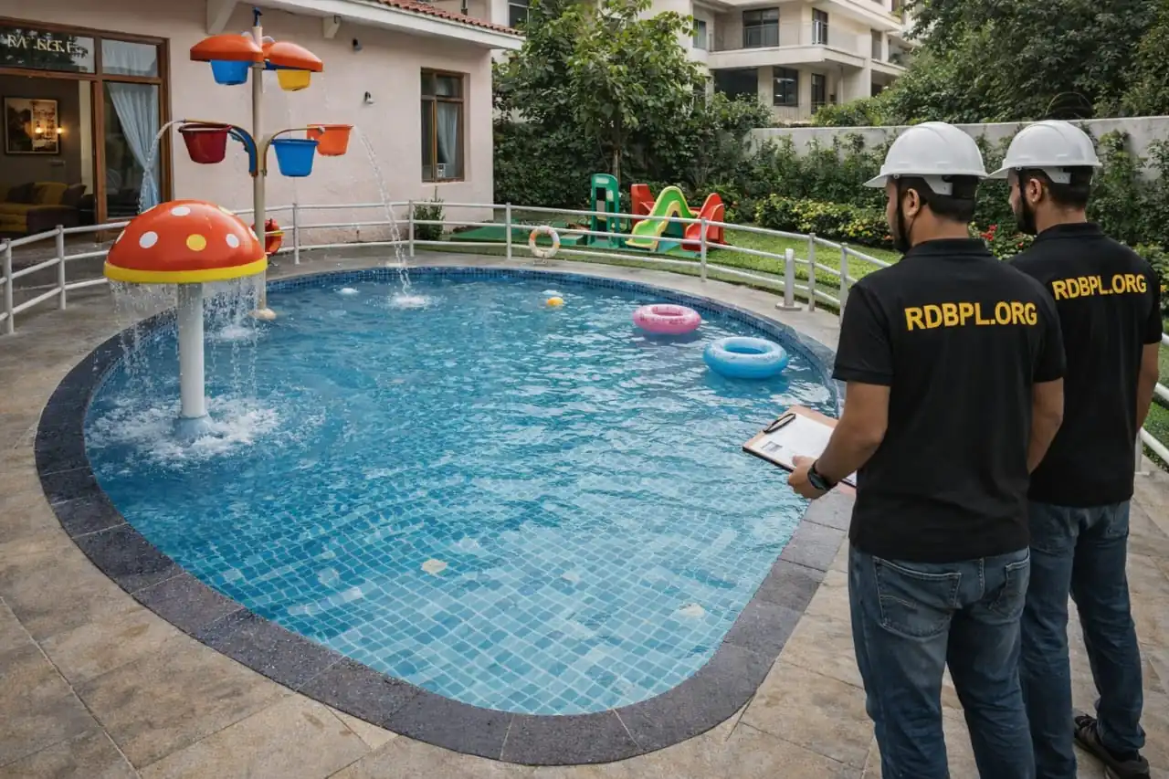 Kids swimming pool construction service in Lucknow with safety features