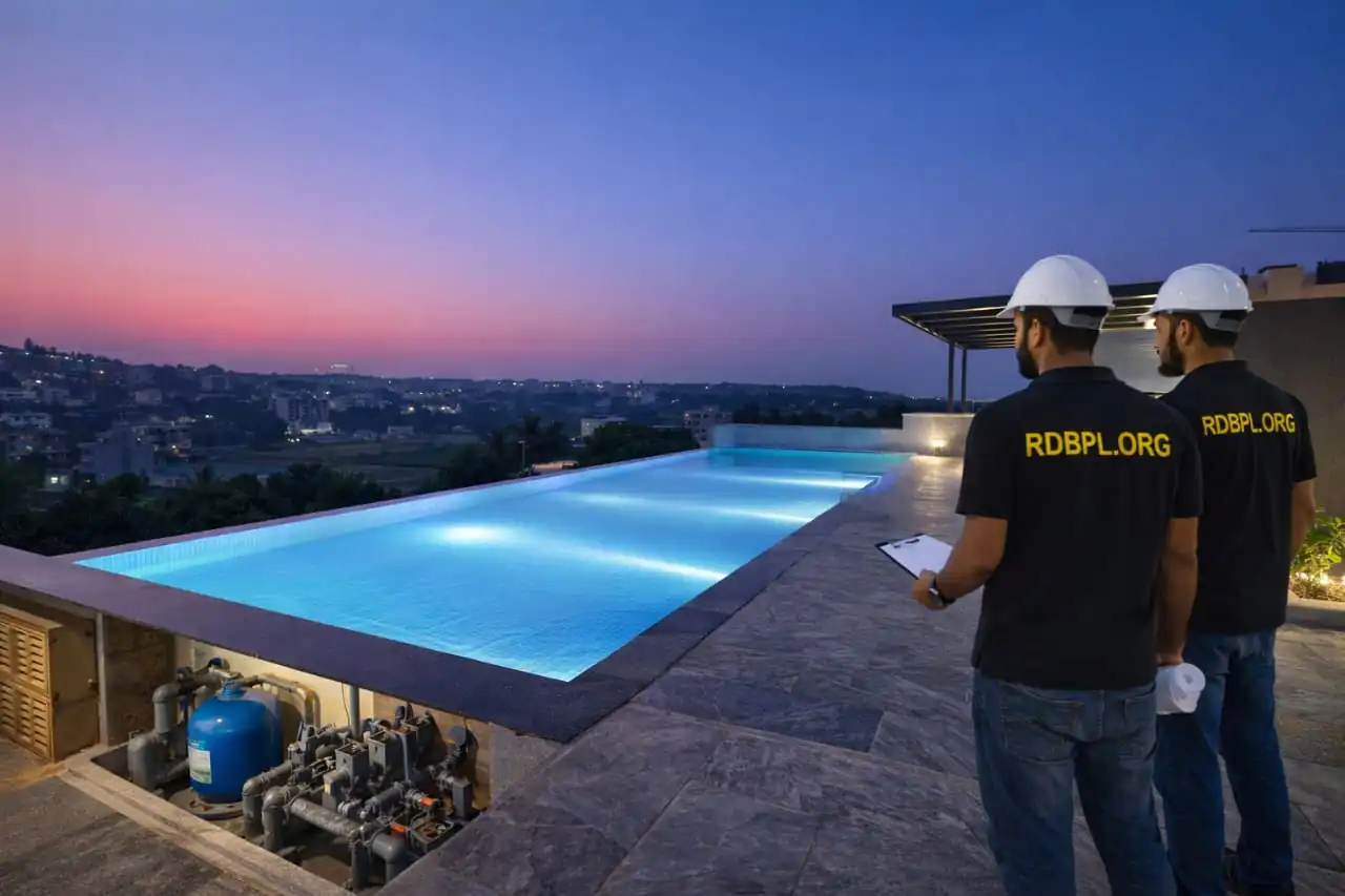 Residential swimming pool construction service in Lucknow for villas and homes