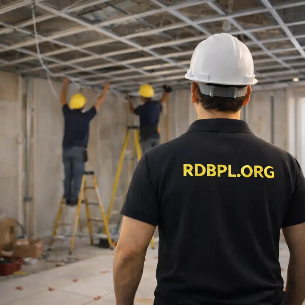 False ceiling and POP work installation service in Lucknow with gypsum and LED lighting